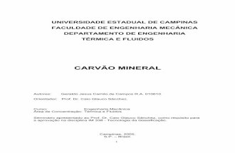 Monografia - Carvão Mineral - Seminário