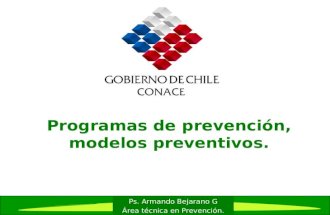 Programas de prevención, modelos preventivos
