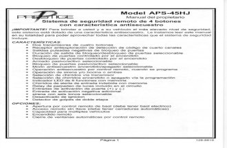 Prestige APS45HJ Manual de Usuario
