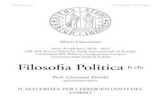 Altieri - Filosofia Politica Citazioni Corso