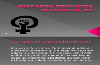 Miscarea Feminista in Secolul Xx