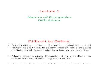 defination of economics