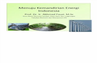 Akhmad Fauzi - Menuju Kemandirian Energi Indonesia