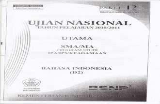 UN TP 2010/2011 Bahasa Indonesia Paket 12