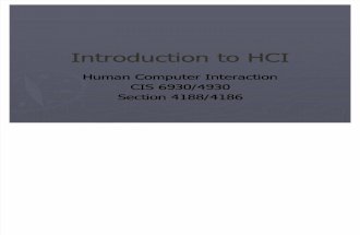 Introduction to HCI
