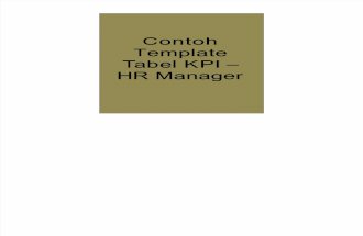 Contoh Tabel KPI HR Manager
