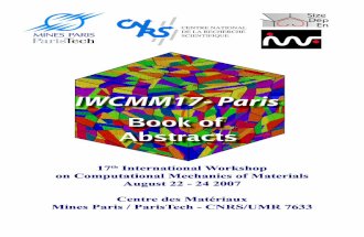 17th International Workshop on Computational Mechanics of Materials August 2007 - IWCMM17-Paris BOOK of ABSTRACTS