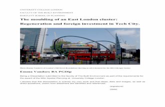 The moulding of an East London cluster: Regeneration and foreign investment in Tech City.