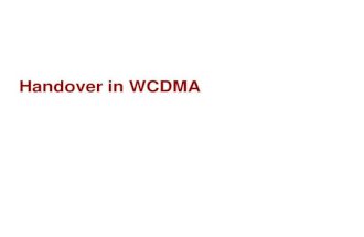 WCDMA Interat Hand Over