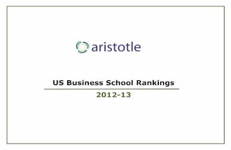 US Business School Rankings 2012-13