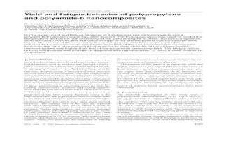 Yield and fatigue behavior of polypropylene and polyamide-6 nanocomposites