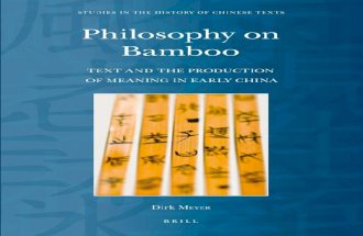 (Studies in the History of Chinese Texts Volume 2)Dirk Meyer-Philosophy on Bamboo Text and the Production of Meaning in Early China (Studies in the History of Chinese Texts)-BRILL(2012)
