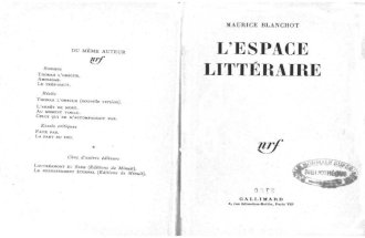 Blanchot, Maurice - L'Espace Littéraire