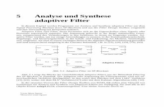 5 Analyse Und Synthese Adaptiver Filter