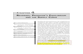 [4] Revenues, Producer's Equilibrium and the Supply Curve