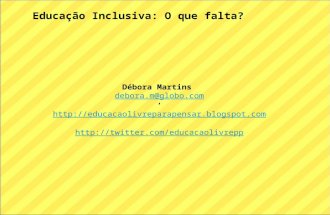 Educação Inclusiva - Débora Martins