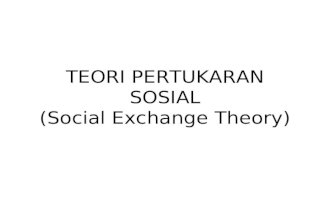 teori pertukaran sosial