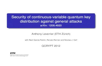 Security of continuous variable quantum key distribution against general attacks