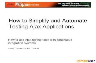 Ted Husted Presentation Testing Ajax Applications Ae2009
