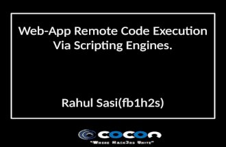 Web-App Remote Code Execution Via Scripting Engines