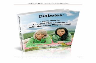 Diabetes: Learn How To Control This Disease