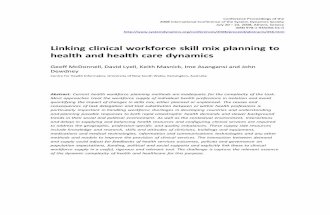 Linking clinical workforce skill mix planning to health and health care dynamics