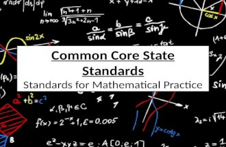 Introduction To The Standards For Mathematical Practice