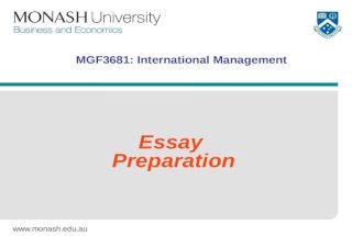 International Management Essay Prep
