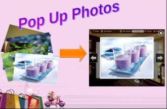 Pop up photos in shopping catalog to flipping book