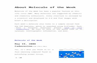 Molecule Of The Week=From Acs Website