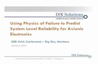 Using Physics of Failure to Predict System Level Reliability for Avionic Systems