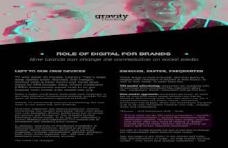 Role of Digital for Brands Sept 2014