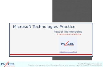 Paxcel - Microsoft technology Practice