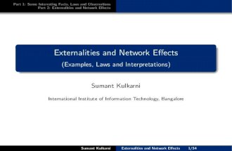 Externalities and network effects (examples, laws and interpretations)