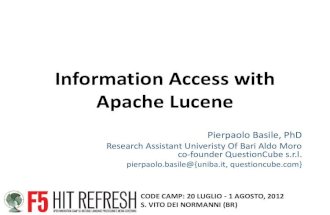 [F5 Hit Refresh] Pierpaolo Basile - Accesso alle informazioni con apache lucene