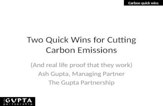Quick wins for cutting carbon