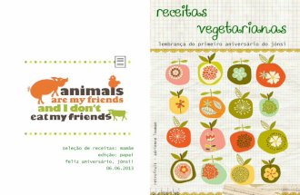 Livro receitas veganas (lembrancinha) - aniversário Jónsi