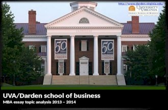 Darden school of business MBA essay topic analysis 2013 – 2014