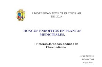 Hongos EndóFitos En Plantas Medicinales