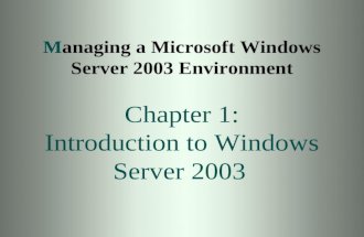 Chapter01     Introduction To  Windows  Server 2003