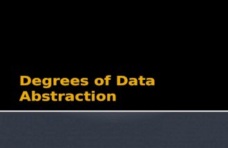 Degrees of data abstraction   copy