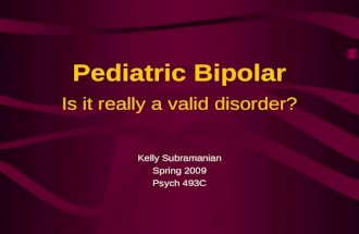 Kelly Pediatric Bipolar