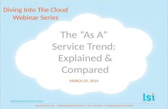 Webinar Slides: The "As a Service" Trend: Explained & Compared