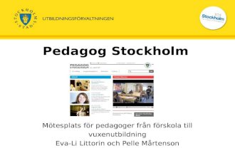 Pedagog Stockholm webinar 17 feb 2011