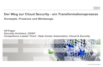 SecTXL '11 | Hamburg - Ulf Feger: "Der Weg zur Cloud Security - ein Transformationsprozess"