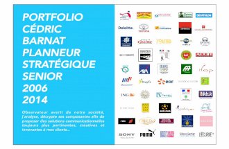 Portfolio Cédric Barnat — Planneur stratégique senior // 2006 - 2014