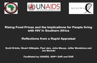 Rising Food Prices and the Implications for People living with HIV in Southern Africa