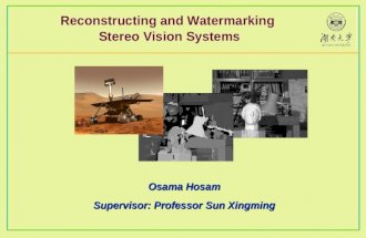 Reconstructing and Watermarking Stereo Vision Systems-PhD Presentation