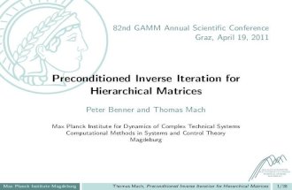 Preconditioned Inverse Iteration for Hierarchical Matrices