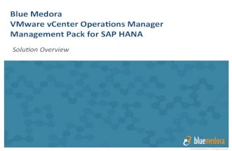 Blue Medora - VMware vCOPs Management Pack for SAP HANA Overview